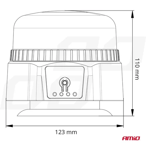 Bezdrôtové LED výstražné svietidlo R65 R10 12/24V AMIO-03931 - obr. 5