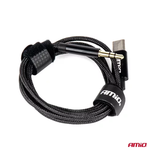 Kábel USB-C TO TYP AUX Mini Jack 3,5mm 1m AMIO-04294 - obr. 2