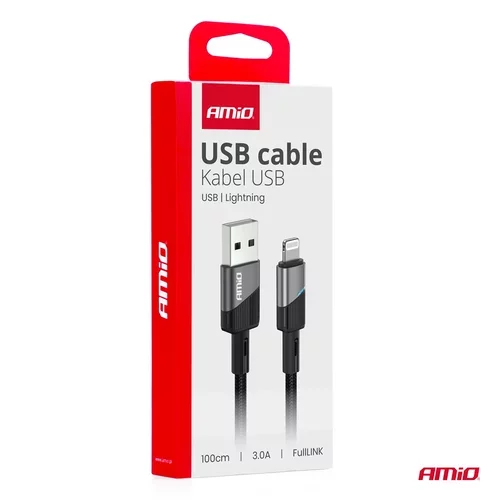 Kábel USB na Lightning 3A 100cm FullLINK AMIO-03925 - obr. 3