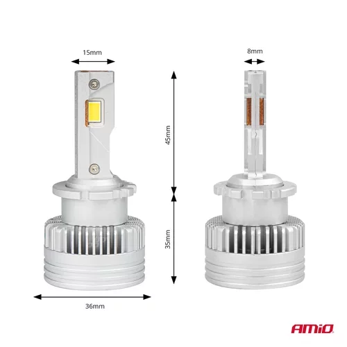 LED žiarovky hlavného svietenia D2S D2R D4S D4R X AllinOne canbus 6000K AMIO-03670 - obr. 7