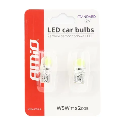 LED žiarovky STANDARD White T10e COB 12V AMIO - obr. 4