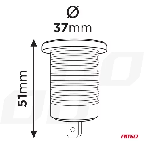 Nabíjačka 2x USB 12/24V MOD-04 AMIO - obr. 3