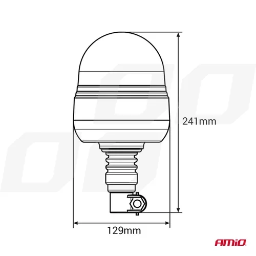 Výstražný LED maják WAR09P, ECE R10 R65 39LED 12/24V IP56 AMIO - obr. 4