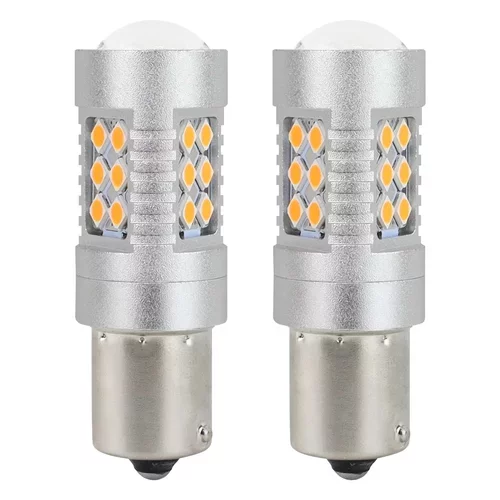 LED žiarovky CANBUS 3030 24SMD 1156 BAU15S PY21W Oranžová 12V/24V AMIO