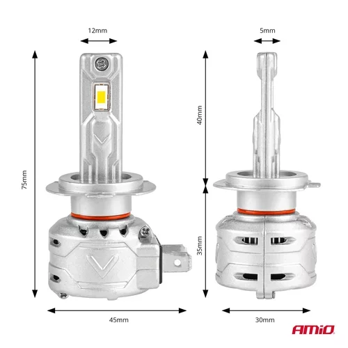 LED žiarovky hlavného svietenia H7/H18 X2 Series AMiO - obr. 2