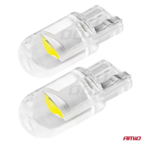 LED žiarovky STANDARD T10 W5W COB HPC 12V Clear white AMIO - obr. 6