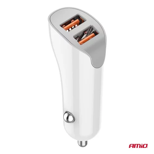 Nabíjačka do auta 2x USB-A 2.1A 12/24V AMiO-0387 - obr. 3