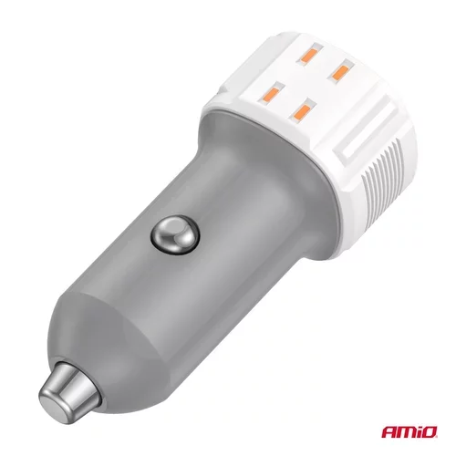 Nabíjačka do auta USB-A + USB-C 20W 12/24V AMiO-03882 - obr. 3