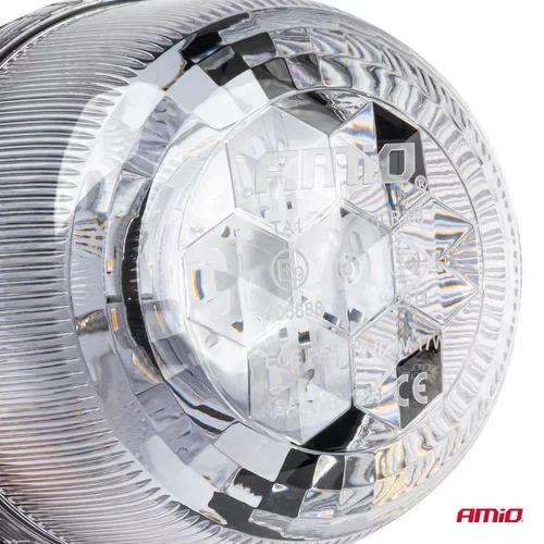 Výstražný maják W25m Magnet / 3 skrutky R65 R10 24LED 12/24V IP66 AMIO - obr. 1