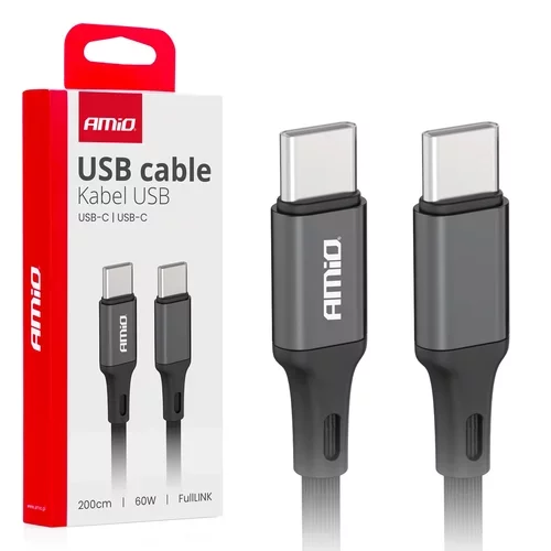 Kábel 'USB-C na USB-C 60W 200cm FullLINK AMIO-03903