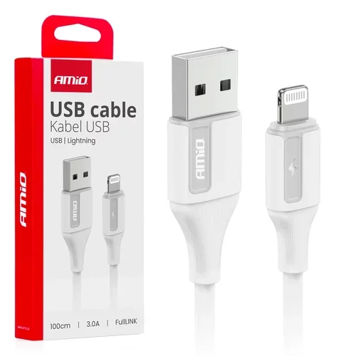 Kábel USB na Lightning 3A 100cm FullLINK AMIO-03919