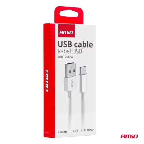 Kábel USB na USB-C 2A 200cm FullLINK AMIO-03894 - obr. 2