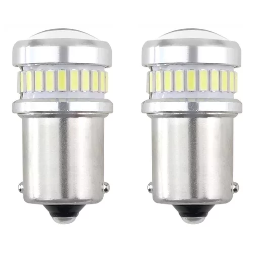 LED žiarovky CANBUS 3014 24SMD + 3030 6SMD 1156 BA15S P21W R10W R5W White 12V/24V AMIO