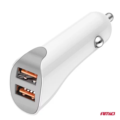 Nabíjačka do auta 2x USB-A 2.1A 12/24V AMiO-0387 - obr. 2