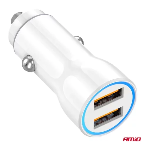 Nabíjačka do auta 2xUSB-A 12/24V AMiO-03879 - obr. 2