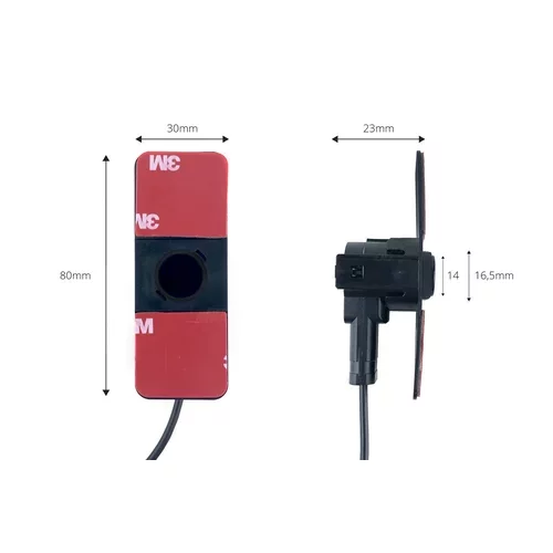 Parkovací asistent so zvukovým signalizátorom/bzučiak 4-senzorové čierne vnútorné 16,5mm AMIO - obr. 2