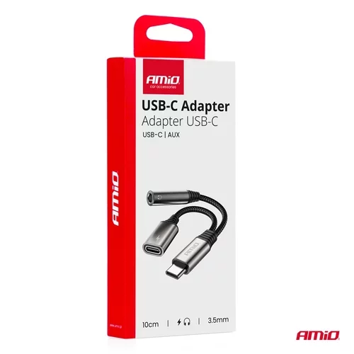 USB-C ZU TYP USB-C + Mini-Jack 3,5 mm Buchse adaptér 10 cm AMIO-04295 - obr. 4