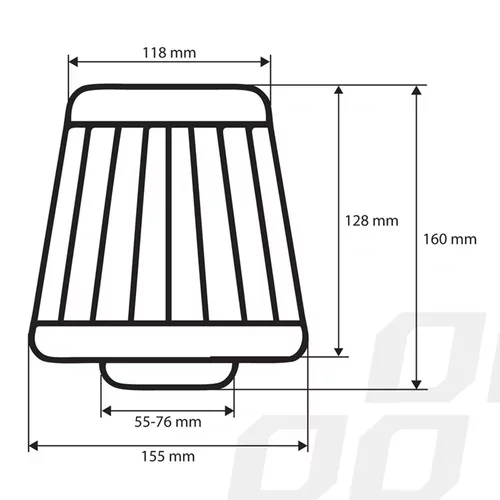 Vzduchový filter kužeľový + 3 adaptéry ČERVENÝ AMIO-01042 - obr. 3