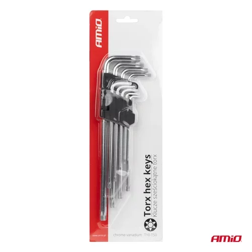 Kľúče TORX dlhé 230mm 9 ks TKL AMIO - obr. 4