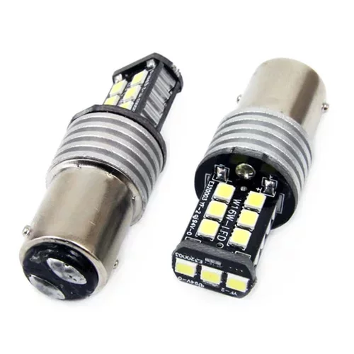 LED žiarovky CANBUS 2835 15SMD 1157 BAY15D P21/5W White 12V/24V AMIO - obr. 1