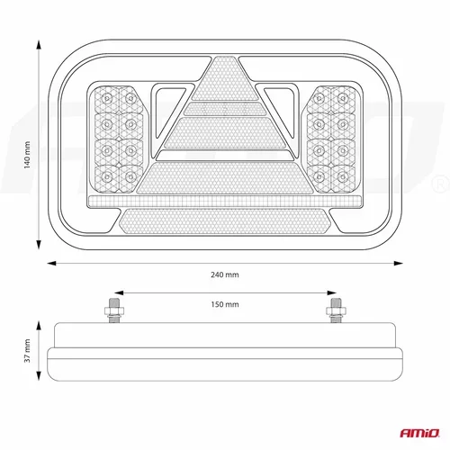 Svetlo zadné združené LED dynamické PRAVÉ RCL-03-R AMIO - obr. 13