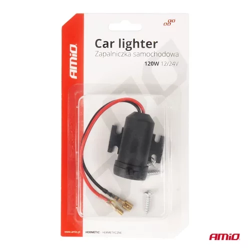 Hermetická zásuvka zapaľovača 12/24V AMiO-04129 - obr. 3
