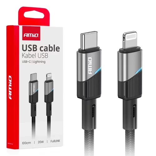 Kábel 'USB-C na Lightning 20W 100cm FullLINK AMIO-03928