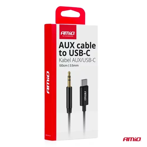 Kábel USB-C na TYP AUX Mini Jack 3,5mm 1m AMiO-04294 - obr. 3