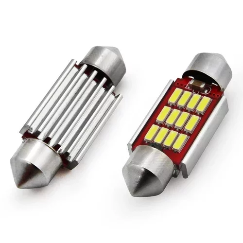 LED žiarovky CANBUS 4014 12SMD Festoon C5W C10W C3W 39mm White 12V/24V AMIO - obr. 1