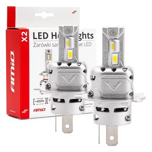 LED žiarovky hlavného svietenia H4/H19 X2 Series AMiO