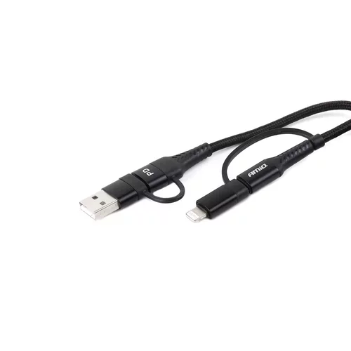 Kábel USB C-USB C iOs USB A FullLINK 1m UC-15 AMIO - obr. 2