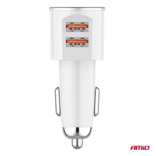 Nabíjačka do auta 2x USB-A 3.4A 12/24V AMiO-03888 - obr. 3