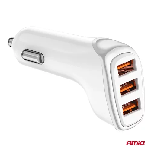 Nabíjačka do auta 3x USB-A 3.1A 12/24V AMiO-03885 - obr. 3