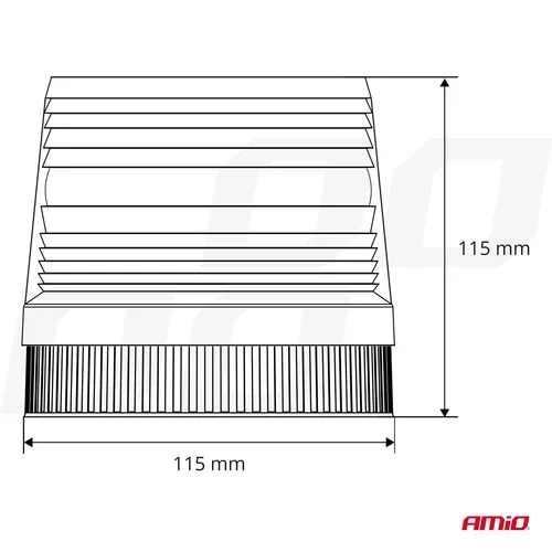 Stroboskopový LED maják AMiO 12V - obr. 3