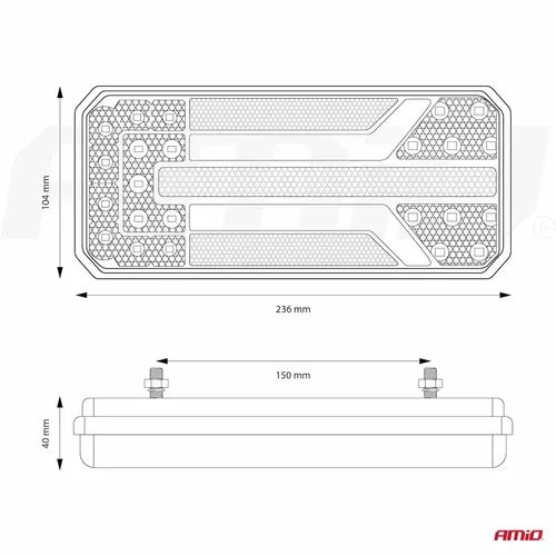 Svetlo zadné združené LED dynamické ĽAVÉ PRAVE- RCL-01-LR AMIO - obr. 13