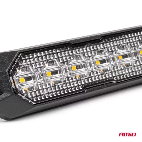 Výstražné osvetlenie oranžové 6x3W LED R65 R10 12/24V IP6K9K AMIO-03930 - obr. 1