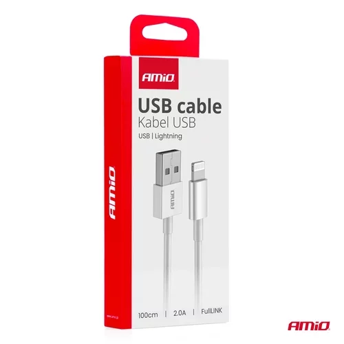 Kábel USB na Lightning 2A 100cm FullLINK AMIO-03895 - obr. 2