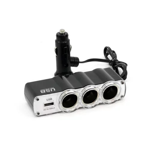 Roztrojka autozapaľovača + USB SOC-04 AMIO