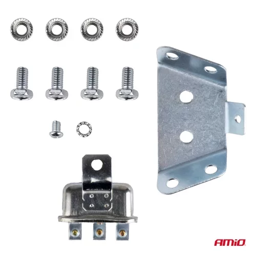 Zvuková signalizace klaksonu sada 2 ks červená 125 mm 12V AMIO-04075 - obr. 3