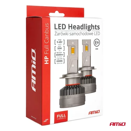 LED žiarovky hlavného svietenia HP Full Canbus H3 12V 24v 6500k AMIO-03672 - obr. 6