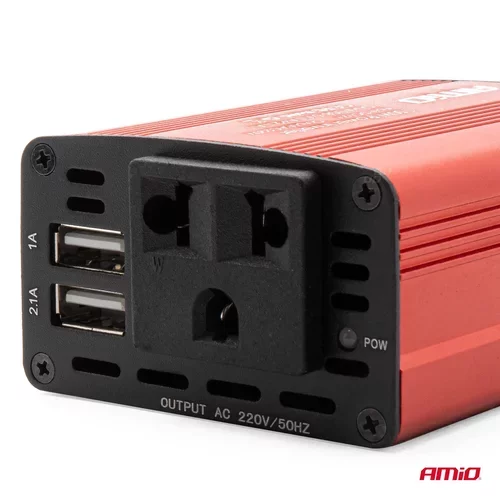 Menič napätia AMiO 12V/230V 150W/300W 2xUSB PI01 - obr. 1