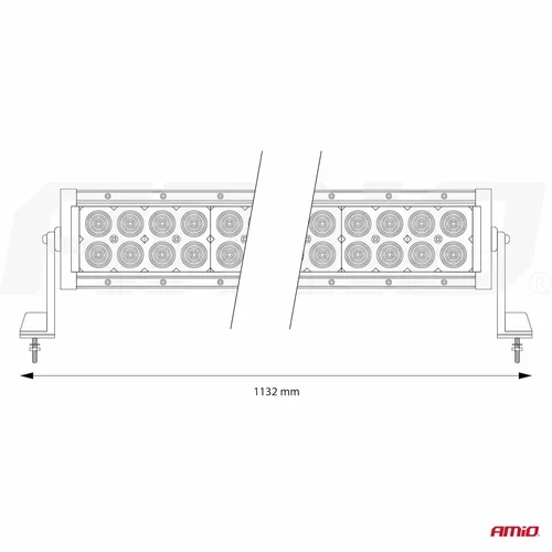 Panelové pracovné svetlo AWL26 80LED COMBO 9-36V AMIO - obr. 11