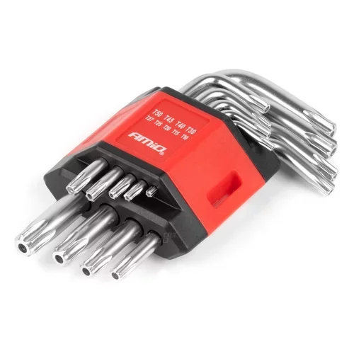 Kľúče TORX krátke 125mm 9 ks TKS AMIO