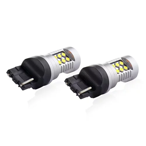 LED žiarovky CANBUS 3030 24SMD T20 7440 W21W White 12V/24V AMIO - obr. 2