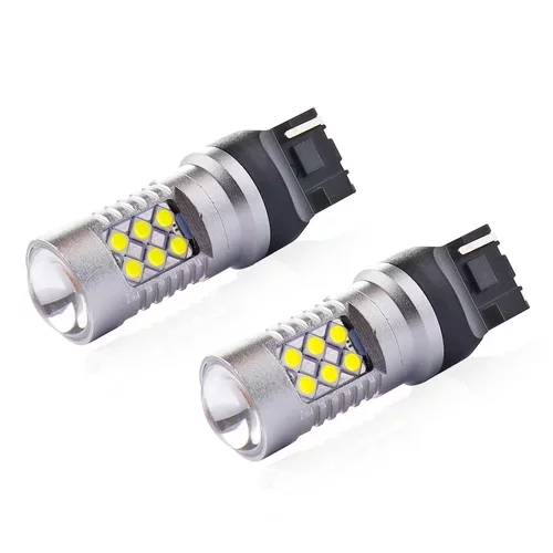 LED žiarovky CANBUS 3030 24SMD T20 7440 W21W White 12V/24V AMIO - obr. 1