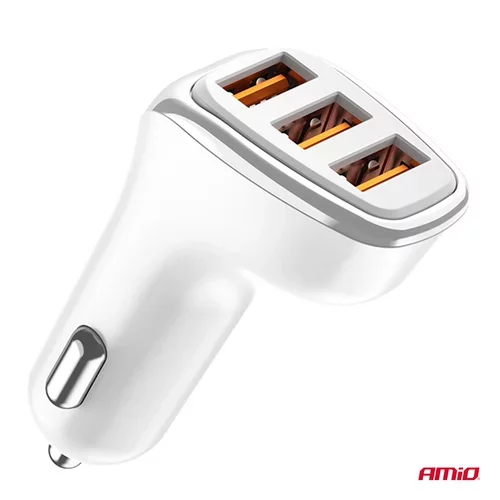 Nabíjačka do auta 3x USB-A 3.1A 12/24V AMiO-03885 - obr. 2