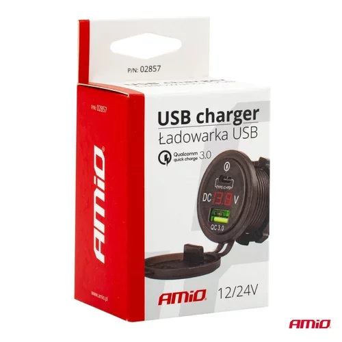 Nabíjačka USB USB-C 12/24V MOD-07 AMIO - obr. 4