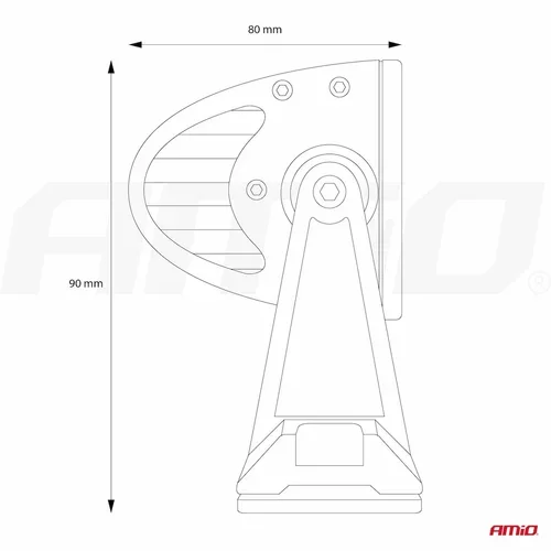 Panelové pracovné svetlo AWL24 24LED COMBO 9-36V AMIO - obr. 12