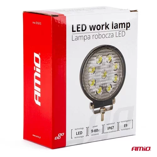 Pracovné LED svetlo AWL04 9 LED FLOOD 9-60V AMIO - obr. 10