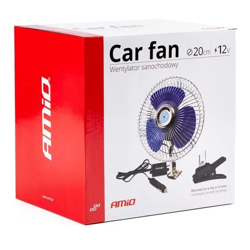 Ventilátor do auta kovový 12V /AMiO/ - obr. 2